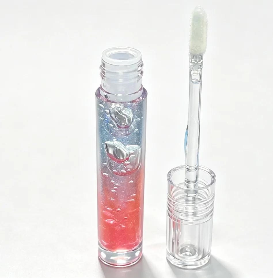 Holographic High Pigmented Vegan Lip Gloss-Long Lasting Moisturizing Shiny Glitter Liquid Lipstick