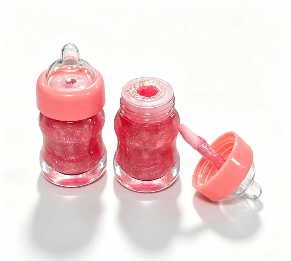 Lip Plumping Gloss Tubes-Waterproof Kids Makeup with Herbal & Mineral Liquid Formula